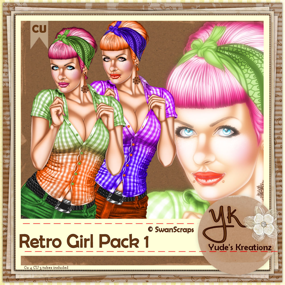 Retro Girl Pack 1 - Click Image to Close